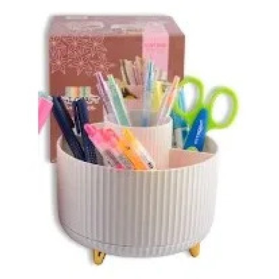 Organizador Giratorio 360° De Escritorio Tendance Blanco