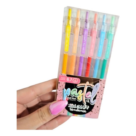 Bolígrafo Retráctil Ibi Craft Tendance Pastel Trazo Suave X6