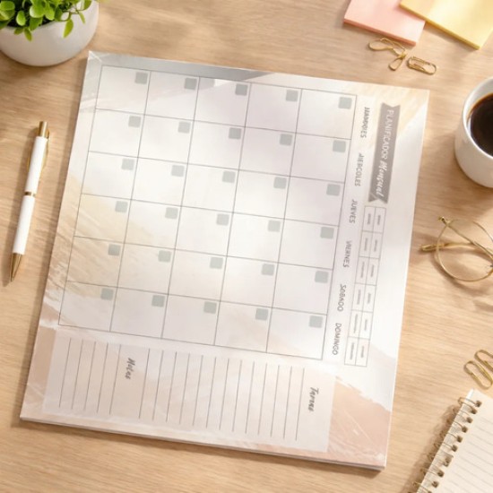 Planificador Mensual Calendario De Tareas A4 50 Hojas 80gr