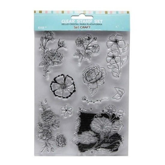 Set Sellos Siliconados P/ Base Acrílica Ibi Craft 10 Piezas