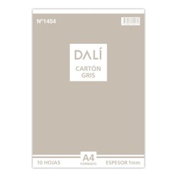 Cartón Gris A4 10 Hojas 1mm De Espesor Dalí Comprasclick