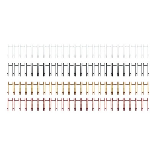 16 Espirales Wire Doble Metálicos 15.9mm Ibi Craft A4