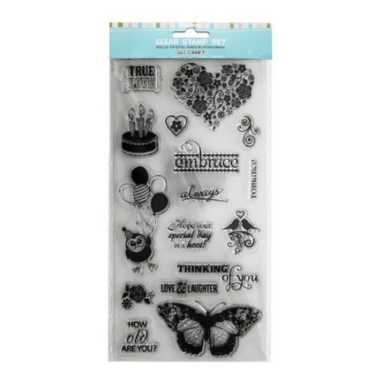 Set Sellos Siliconados P/ Base Acrílica Ibi Craft 16 Piezas