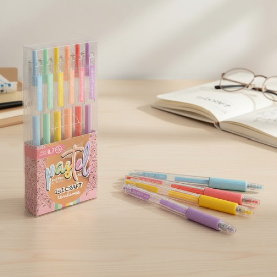 Bolígrafo Retráctil Ibi Craft Tendance Pastel Trazo Suave X6