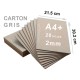 Cartón Gris 2mm 20 Hojas A4+ 21.5 X 30,2 Cm Premium Tapa