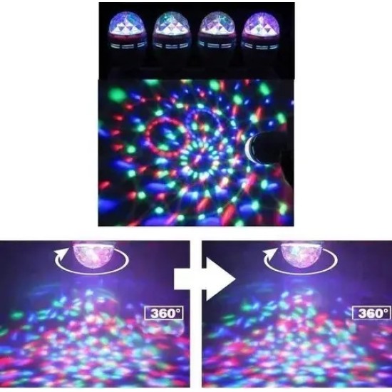 Lampara Led Giratoria Para Fiesta Zg Rgb Led 3w Efecto Disco