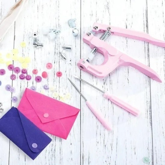Kit Colocador De Broches A Presión Con Accesorios Ibi Craft