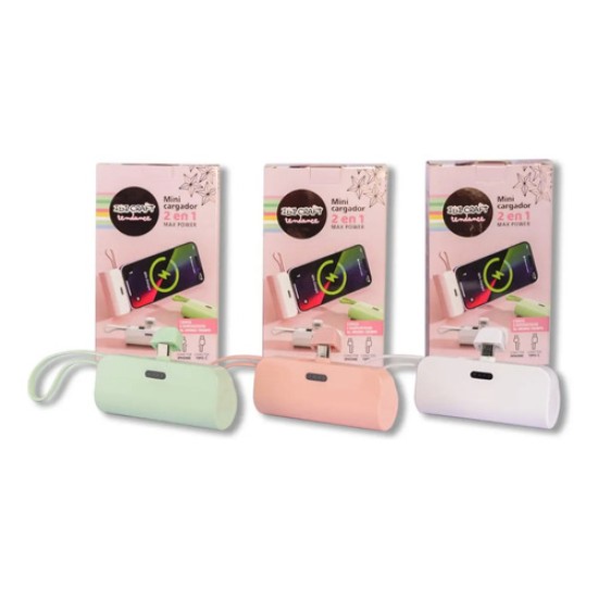 Mini Cargador Inteligente Tendance 2 En 1 iPhone/usb C