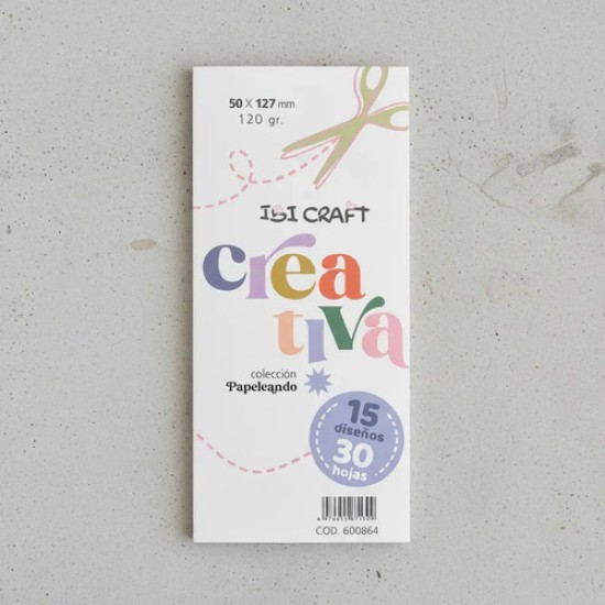 Papel Ilustrado Colección Creativa 5 x 13cm 120gr 30 Hojas