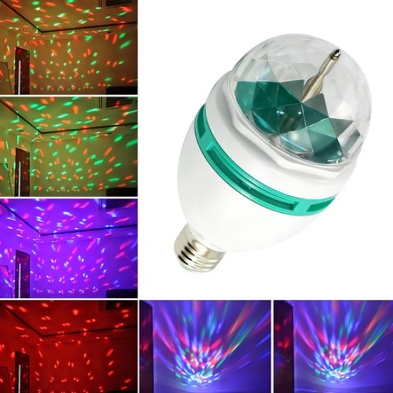 Lampara Led Giratoria Para Fiesta Zg Rgb Led 3w Efecto Disco