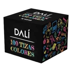 Caja De 100 Tizas 5 Colores Dali Comprasclick