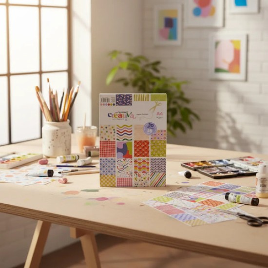 Papeles Ilustrados A4 180g 30 Hojas Creativa Surtidos