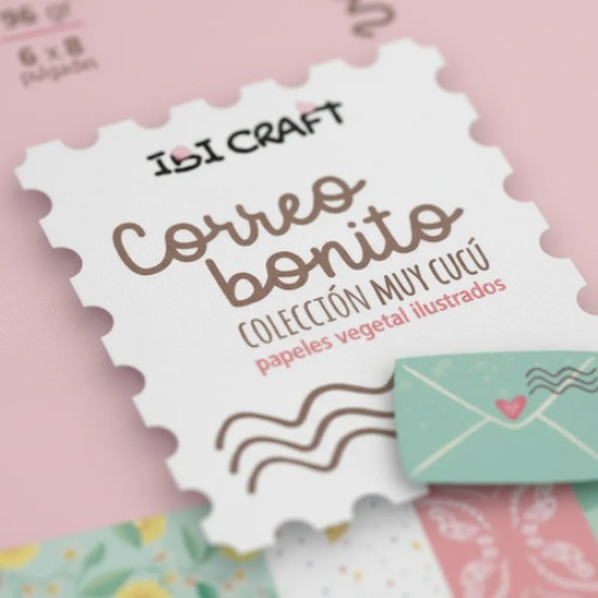 Papel Vegetal Ilustrado Correo Bonito Ibi Craft 8 Hojas