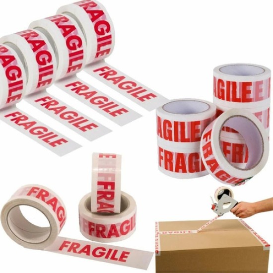 Cinta Adhesiva Blanca Fragile 4,8cm X 50m Rollo Comprasclick