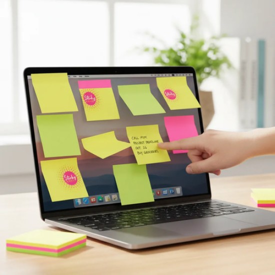 Block Notas Autoadhesivas 75x75 150 Unid. 3 Colores Flúo