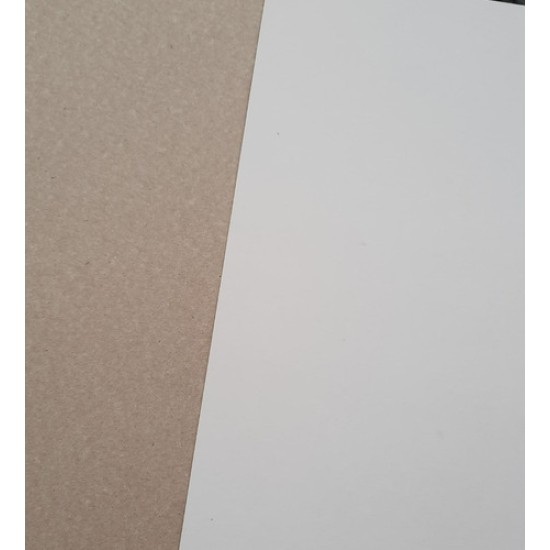 Cartón Dúplex 180g 50 hojas A4 una cara gris reverso blanco