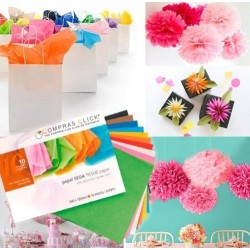 Papel Seda 10 Hojas Colores Surtidos 50,8 X 65 Cm 16 Grs