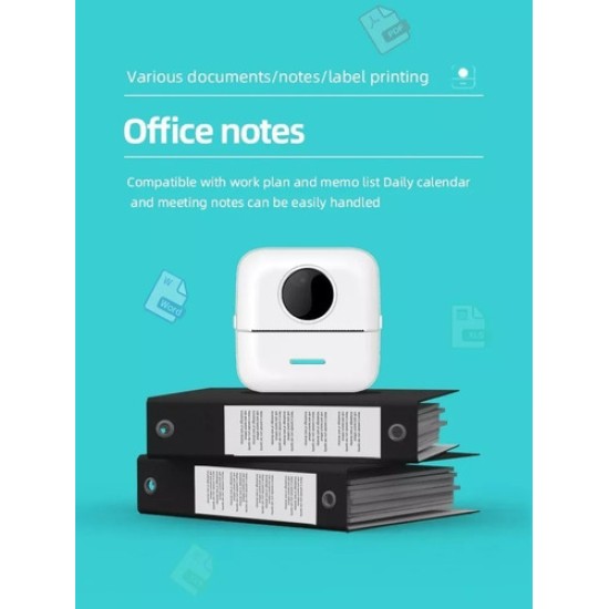 Mini Impresora Térmica Portátil + Rollo Papel Color Ibicra