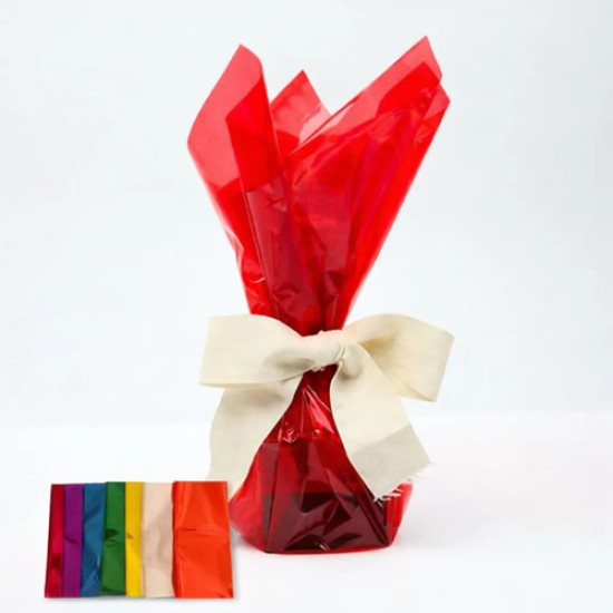 Papel Celofán  x5 hojas 100 x 70cm para Regalos y Manualidades