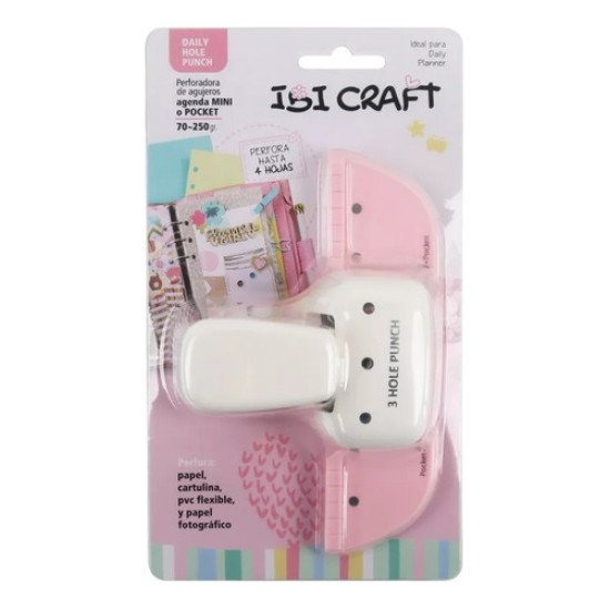 Perforadora Ibi Craft Encuadernadora Para Anillos 3 Orificio