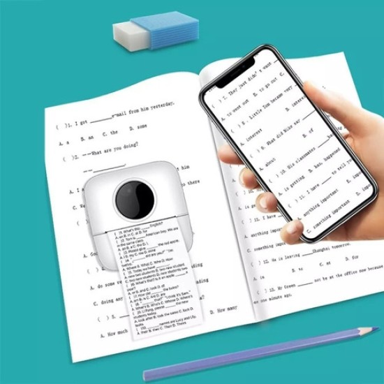 Mini Impresora Térmica Portátil + Rollo Papel Color Ibicra