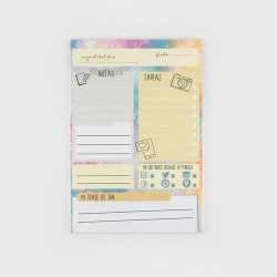 Planificador Diario Para Notas Con Íconos Redes Sociales A5