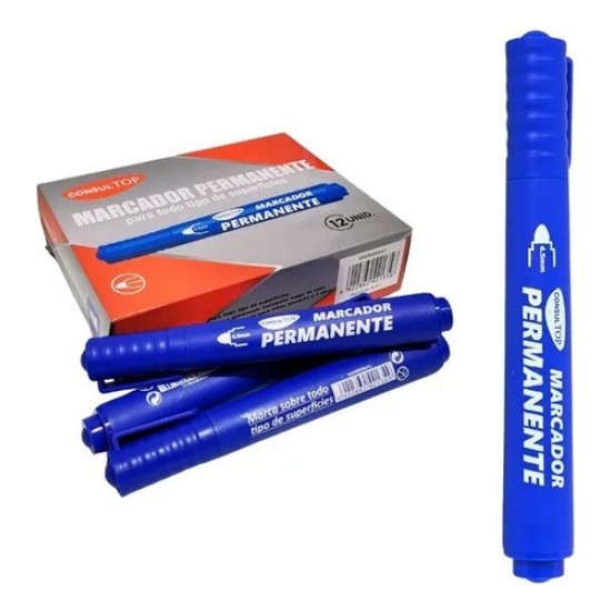 Marcador Permanente 4.5mm Azul Consultop Comprasclick