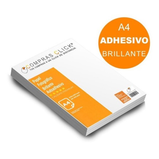 Papel Fotográfico Adhesivo Brillante 130gr 20hojas A4 Glossy Papel Fotográfico Adhesivo Brillante 130gr 20hojas A4 Glossy