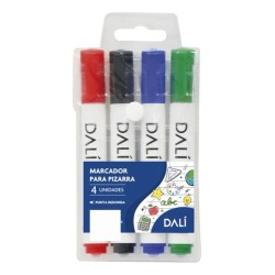Pack X 4 Unidades Marcadores Para Pizarra 4 Colores Dalí