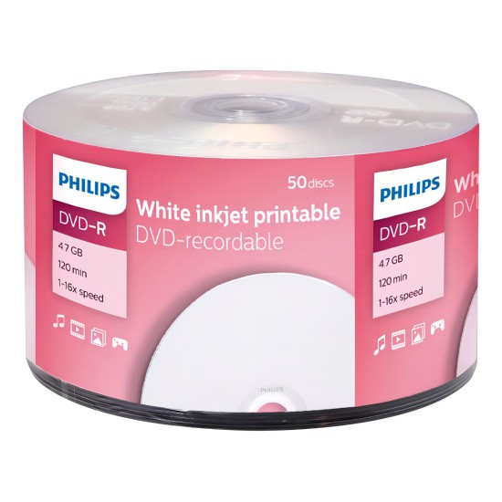 Pack 50 Unds Dvd-r Virgen 16x 4.7gb 120min Video Imprimible