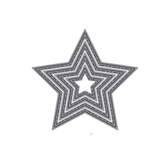 Troqueles De Corte Diseño Estrella 4 Medida Scrapbooking