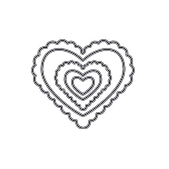 Troqueles De Corte Diseño Corazón 5 Medida Scrapbooking