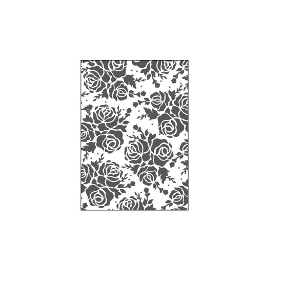 Matriz De Relieve Diseño Rosas Scrapbooking Comprasclick